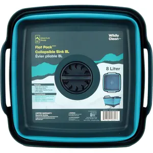 AR Adventure Ready Flat Pack Collapsible Sink - Portable Sink for Hiking, Camping & Travel, 8 Liter2026