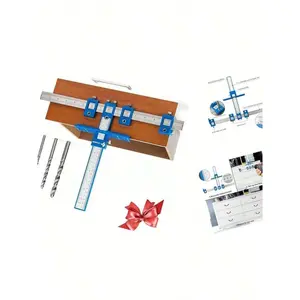 Wood Drilling Dowelling Guide For Tallation Of Handles Knobs On Doors And Drawer, Cabinet Template Tool For Handles And Pulls