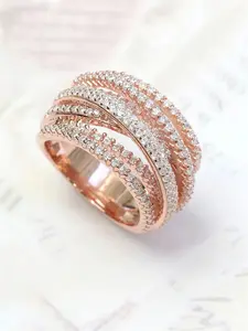 1 PC Fashion Cubic Zirconia Ring For Women For Wedding Engagement Party Jewelry Valentine's Day Gift