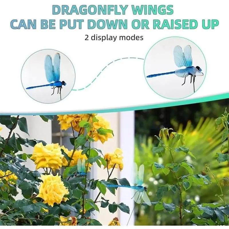 4/8/12 Pcs Dragonfly Insect Repellent Clips | 3D Realistic Dragonfly Hat Clip | Outdoor Bug Deterrent | Camping Fishing Garden Decor | Reusable & Safe | No Chemicals Needed