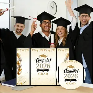 1 Piece 2026 Graduation Signature Board - 2026 Commencement Yearbook and Party Decoration, Graduation Party Supplies, English Congratulatory Book Suitable for Graduation, Diploma Party, and Year-End Events