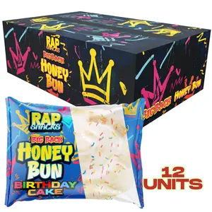 Rap Snacks Big Back Birthday Cake Honey Bun (Case of 12)