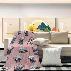 Comic Theme Blanket, Q Version Naruto 3D HD Print, Background Soft Comfortable, Home Bedroom Sofa Picnic Travel Office Gift, Portable Throw Blanket