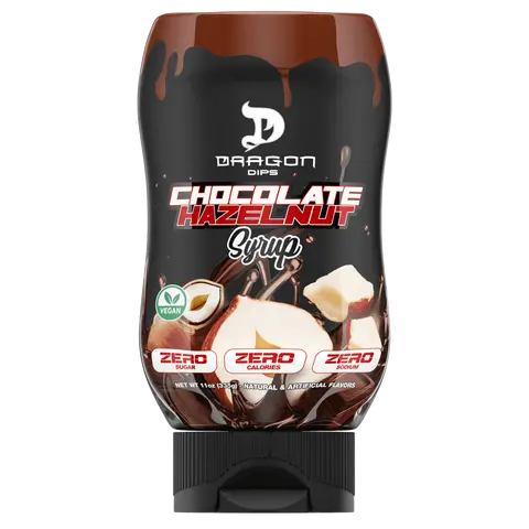 Dragon Dips Chocolate Hazelnut Syrup – Zero Sugar, Zero Calorie & Zero Sodium – 335g