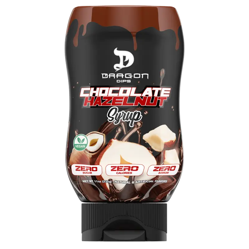 Dragon Dips Chocolate Hazelnut Syrup – Zero Sugar, Zero Calorie & Zero Sodium – 335g
