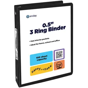 1/2″ O-Ring View Binder With 2-Pockets