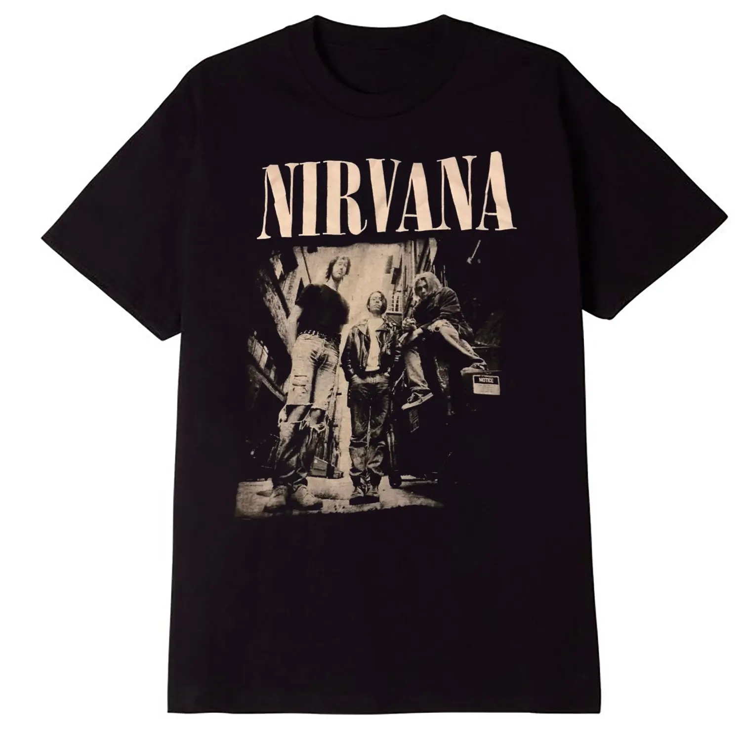 Nirvana Retro Rock Band Shirt Classic 90s Sound Graphic Tee Vintage Album Men's T-Shirt for Men's Wear Top - Menswear