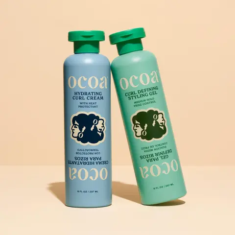OCOA Curl Cream & Defining Gel Styling Duo for Flawless Hair Hydrating Nourishing Frizz Control Heat Protection Gorgeous Curls