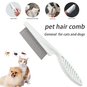 Flea Removal Comb for Dogs & Cats - Portable Hair Care Tool for Effective Flea Treatment & Grooming Essential Pet Accessory
