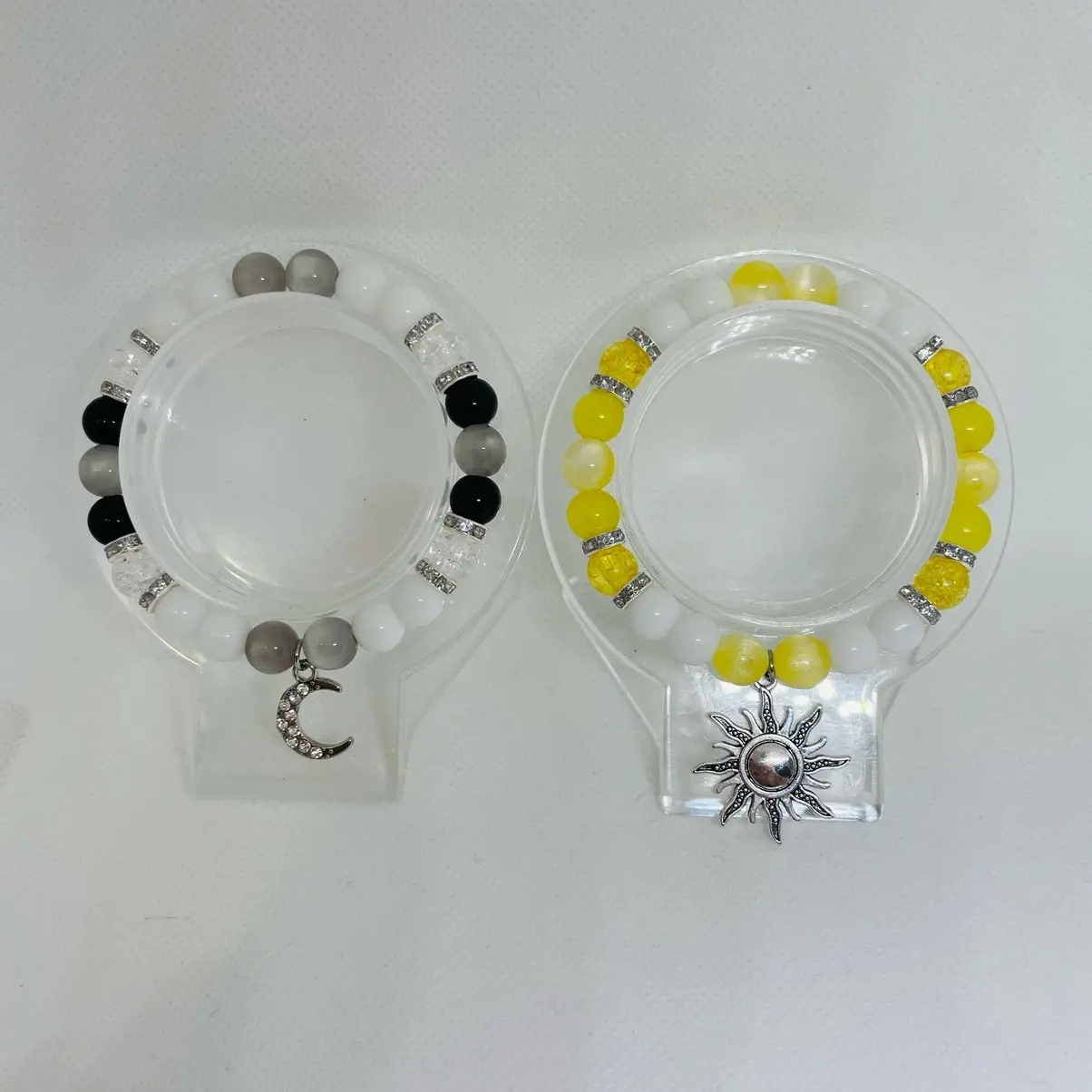 Sun and moon matching bracelets 2pc