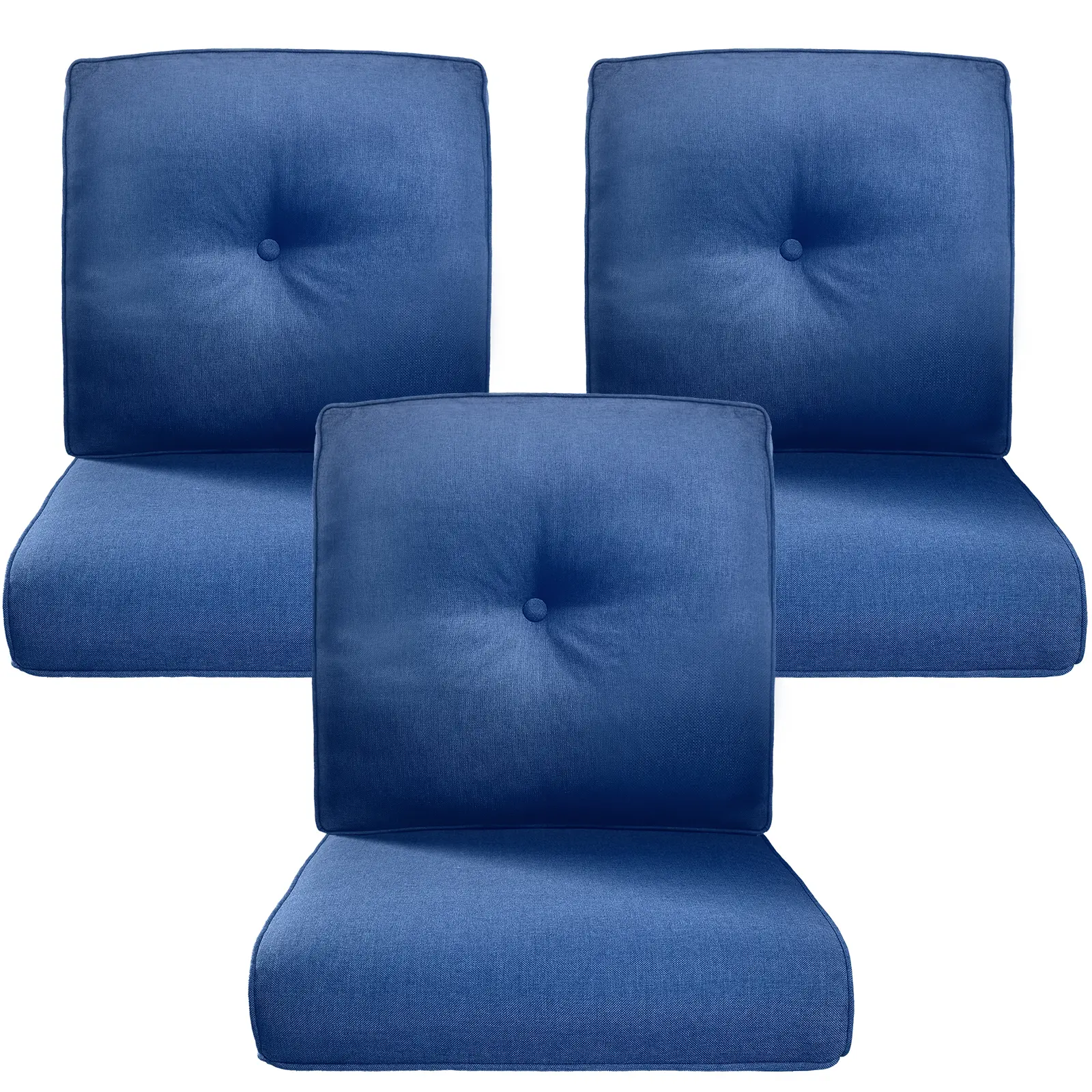 Belord Luxury 4" Thick Outdoor Cushion Set - 22 x24 Inch 28D Sponge Filling Fade-Resistant Chair Cushion, Spill Proof Removable Patio Furniture Replacement Cushions for Sofa Bench Swing