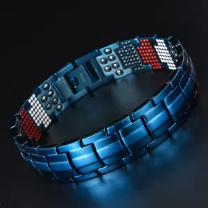 Men's Stainless Steel 4 - in - 1 Negative Ion Magnetic Bracelet