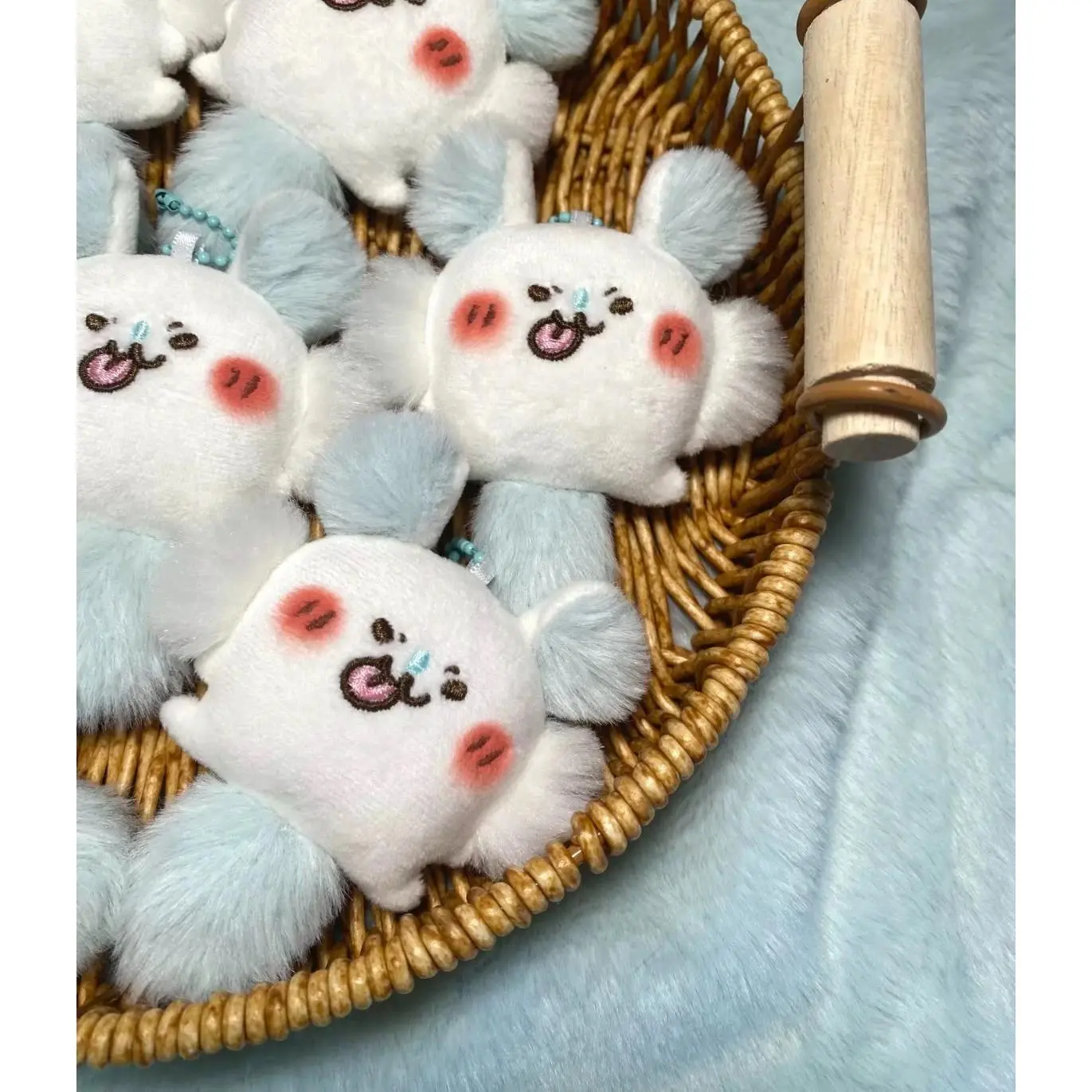 Chiikawa Momonga Cartoon Character Plush Pendant - 1 Pcs Blush Red Plush Fabric Backpack Accessory, Mobile Phone Charm, Cute Home Decor Gift