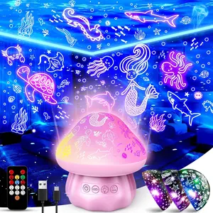 Z-RDL3  Night Light Projector for Kids: 4 in 1 Night Light Toys for 3 4 5 6 7 8 9 10 11 12 Year Old Girl Unicorns & Sea & Star Night Lights Projector, Night lamp for Bedroom, Birthday Gifts for Girls