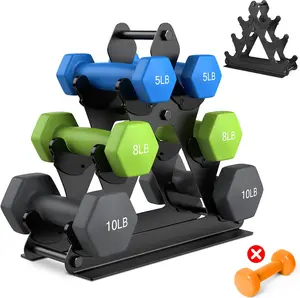 3 Tier Weight Rack for Dumbbells - Compact Weight Holder Small Dumbbell Rack St Nrevichng