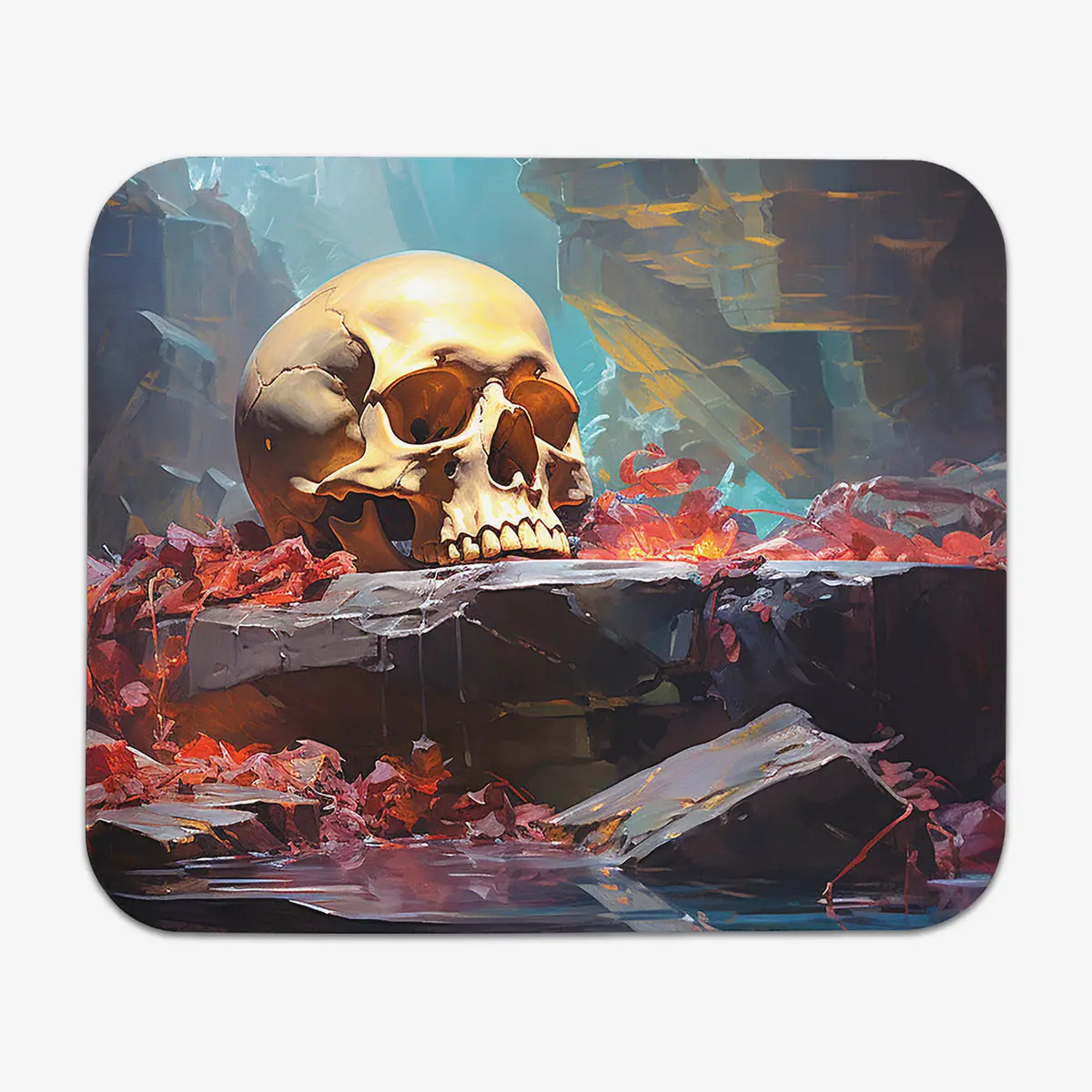 Cave Skull Computer Mouse Pad - Gaming Mouse Pad with High-Detail Print, Polyester Top, Durable Classic Mousepad for Precise Desktop Control