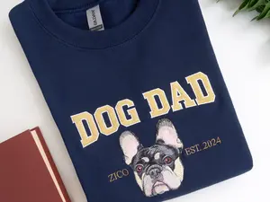 Custom Embroidery Sweatshirt | Personalized Pet Portrait Embroidered Crewneck | Custom Dog Cat Hoodie | Gift for Pet Lovers | Animal Embroidery | Unique Custom Gift Idea | Cozy Custom Sweatshirt for Dog Mom Cat Dad