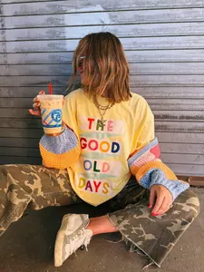 Comfort Colors ETTA OG Good Old Days Banner Graphic Tee - Butter Yellow Graphic Tee - Mother Day Mom Gift