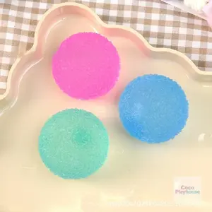 Handcrafted Pink Grape Beads Crystal Mochi Ball Squishy, Durable TPR Soft Fidget Sensory Grippie Set, Handmade Stress Relief & Sleep Aid for Relaxation & Gift Giving (Toys & Hobbies, Classic & Novelty Capsule Toys)