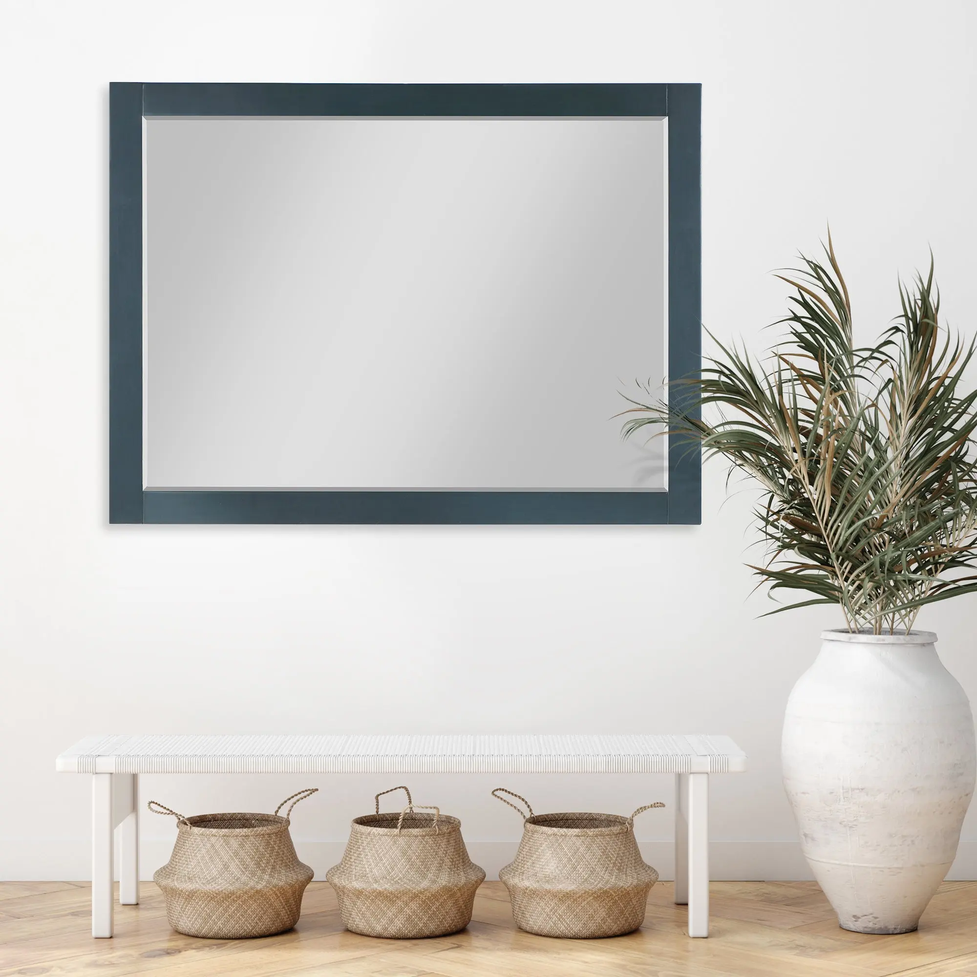 Maribella 48" Rectangular Bathroom Wood Framed Wall Mirror