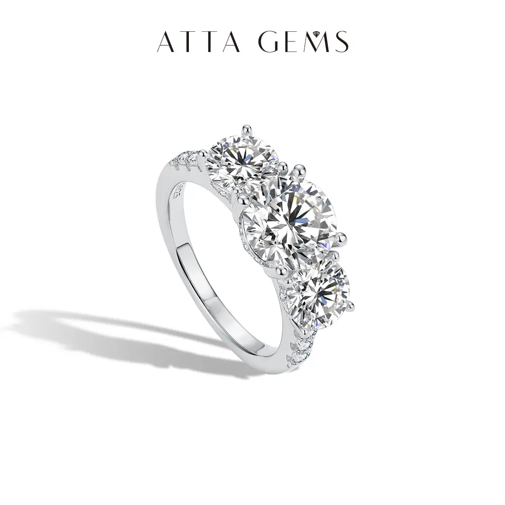ATTAGEMS 4.0ct Round Cut Artificial Gemstone Elegant Solitaire Engagement Ring for Her (R110), Elegant Engagement Ring, Solitaire Engagement Rings summerwins,