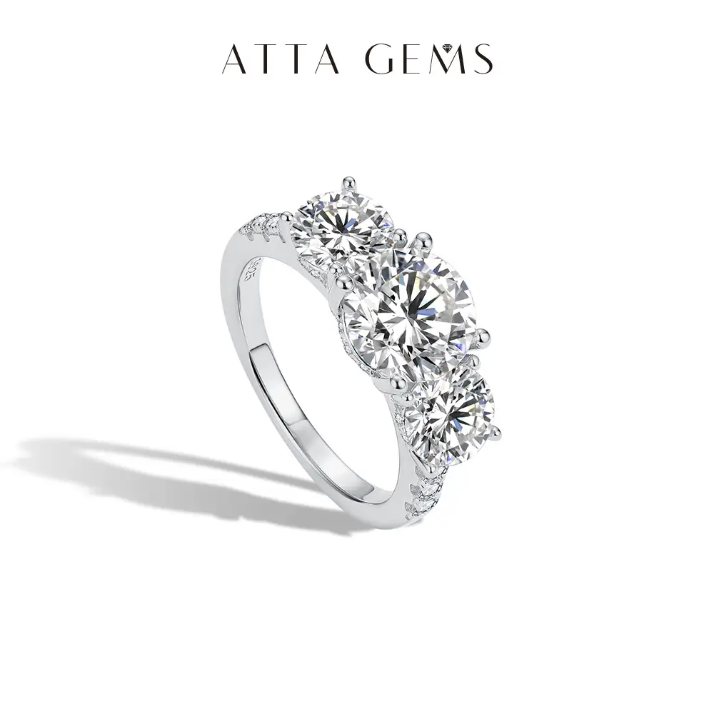 Engagement Ring Round Cut 4.0ct Wedding Promise Rings for Her R110