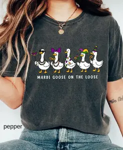 Mardi Gras Silly Goose Shirt: 2026 Coquette Louisiana Festival Celebration Apparel