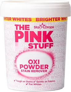 StarDrops The Pink Stuff Oxi Powder Stain Remover for Whites 1 kg - Brightens & Whitens with Gentle Formula for Clothes