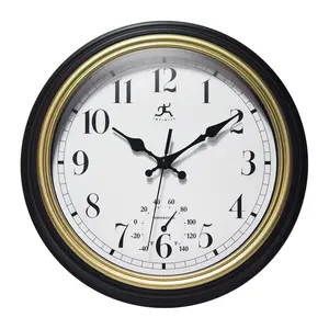 Infinity Instruments Classic Gold Trim In/Outdo or Clock, 12" Infinity Instruments Classic Gold Trim In/Outdo or Clock, 12"