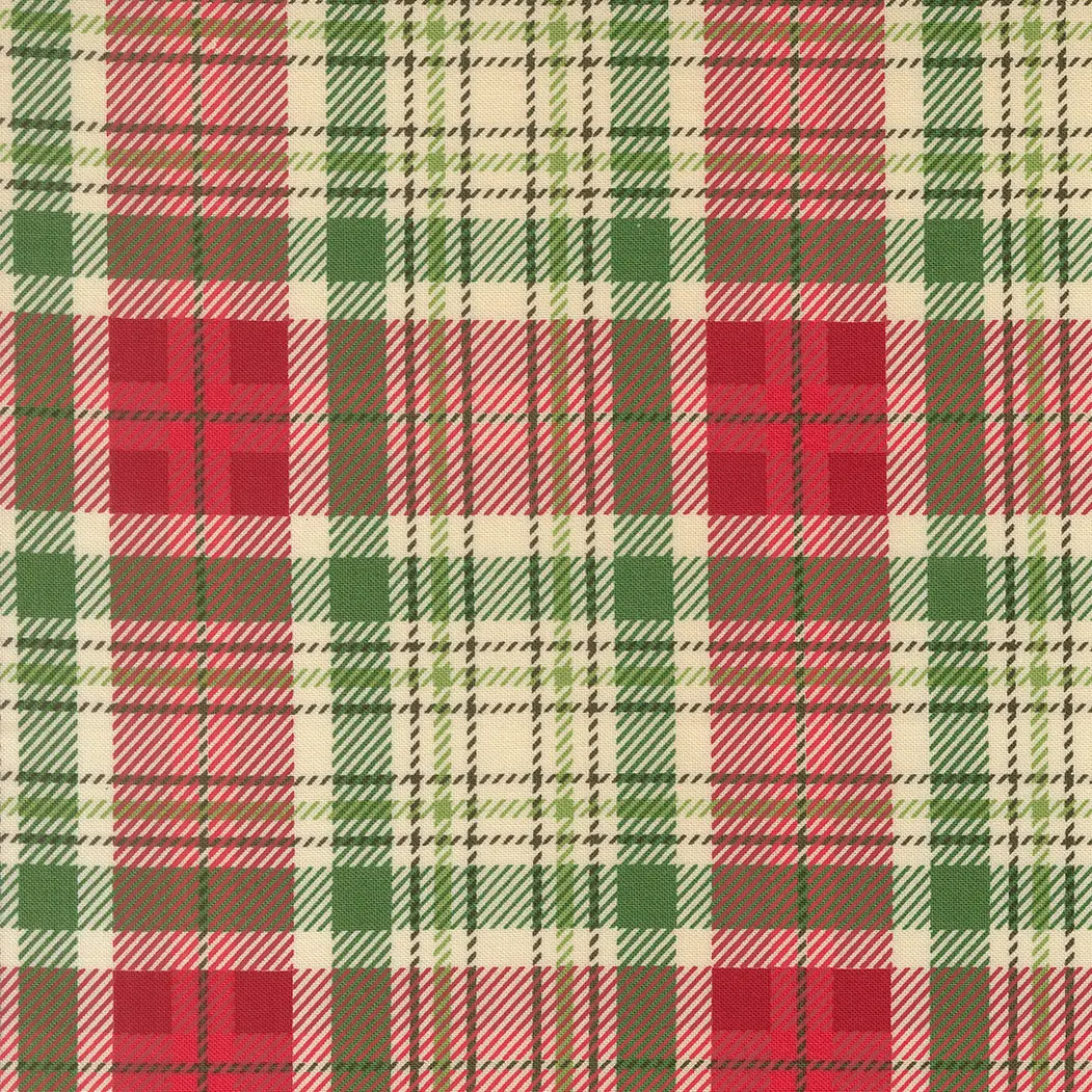 Fabric Moda Natural Christmas Plaid Holiday Cheer by the Quarter Yard 20977-11