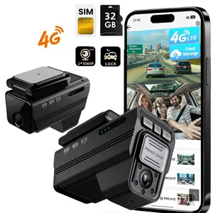 Automotive Dashcam Front and Rear Automotive, DeerAsk 4G LTE Cellular Dash Camera – Full-Color + Invisible IR Night Vision, Radar Parking Mode <0.3s Wake, Remote Live View & Two-Way Talk, UBoxPro App with SIM Card Car Driving Recorder