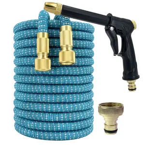 Garden Hose Car Wash Water Gun Set, Retractable Watering Hose High Pressure Washer, Garden Hose for Washing Cars and Gardening