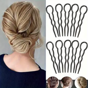 6pcs Chic U-Shaped Hairpin - Easy Hair Styling, Chignon Holder, Hair Fork, Stick Headwear, Hair Clip Accessories for Women - Simple, Durable, and Versatile Hair Design Tools