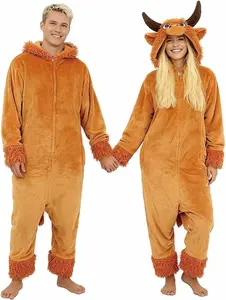 Adult Onesie Pajamas, Unisex Cute Animal Costume, Cosplay Halloween Jumpsuit Sleepwear for Women Men