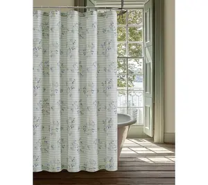 QVC Cottage Classics Emma Floral Bathroom Shower Curtain, Home Supplies Decor Piece