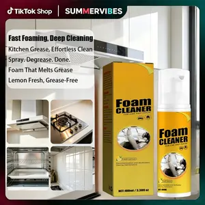 4-in-1 Multipurpose Fresh Lemon Foam Spray Cleaner, Foam Sprayer, Heavy-Duty Deep Cleaning Dirt Lifter, Odor Reducerfor Car Interior Detailing & Sofa Stain Removal