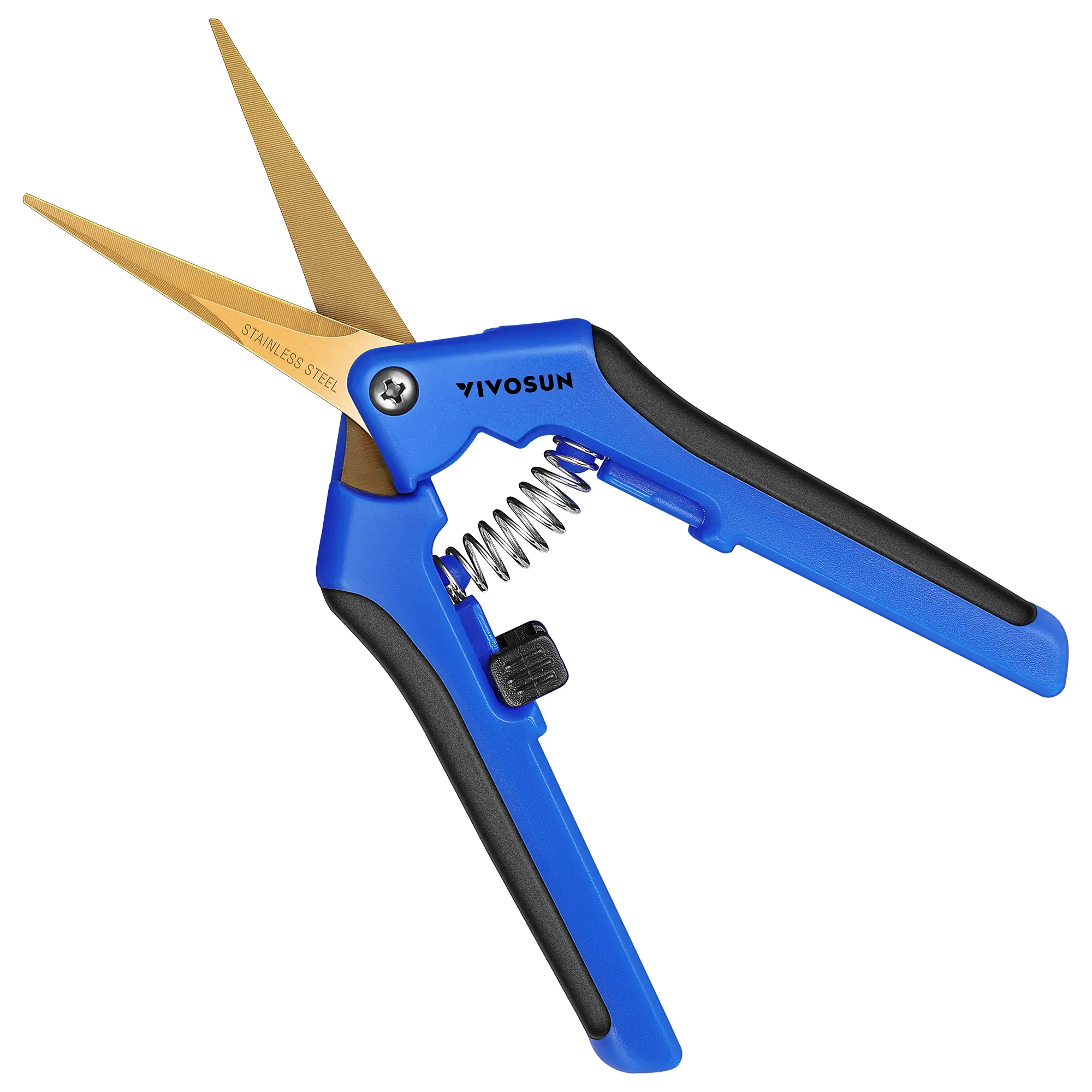 VIVOSUN Curved Gardening Scissors 6.5 Inch Hand Pruner Shear with Titanium Coated Blades 1-Pack VIVOSUN Curved Gardening Scissors 6.5 Inch Hand Pruner Shear with Titanium Coated Blades 1-Pack