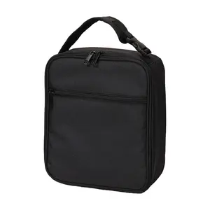 Unisex Pure Color Lunch Bag with Handle Card Buckle Design Thermal Insulation Reusable for Daily Commuting Back to SchoolCamping