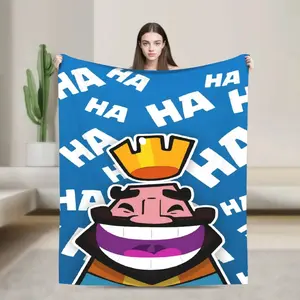 Clashes Royaleds Game Blanket Wool Funny Warm Throw Blankets for Bedspread Suitable for Summer and All Seasons