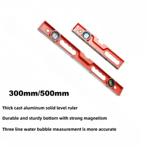 500/300mm Aluminum Alloy Level with Magnet, Durable Heavy Duty Multi-Function Spirit Level, Shockproof Precision Tool for Professional Use