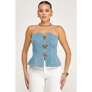 The Bella Denim Corset Top