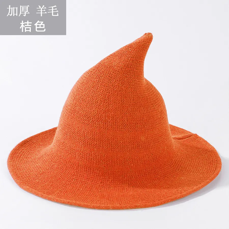 Thickened wool orange color