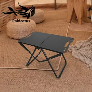 Foldable Camping Table Heavy Duty Steel Frame, Tactical Outdoor Portable Desk with Carry Bag for Fishing BBQ Travel