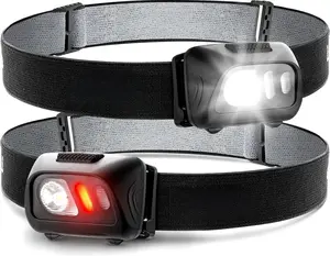 LED Headlamp Flashlights, 1500Lux  Lamp with 6 Lighting Modes and Red Light, IPX4  Headlamp for Camping Hiking Backpacking Fishing, Adjustable Headband Suit for Adults  2 Pack