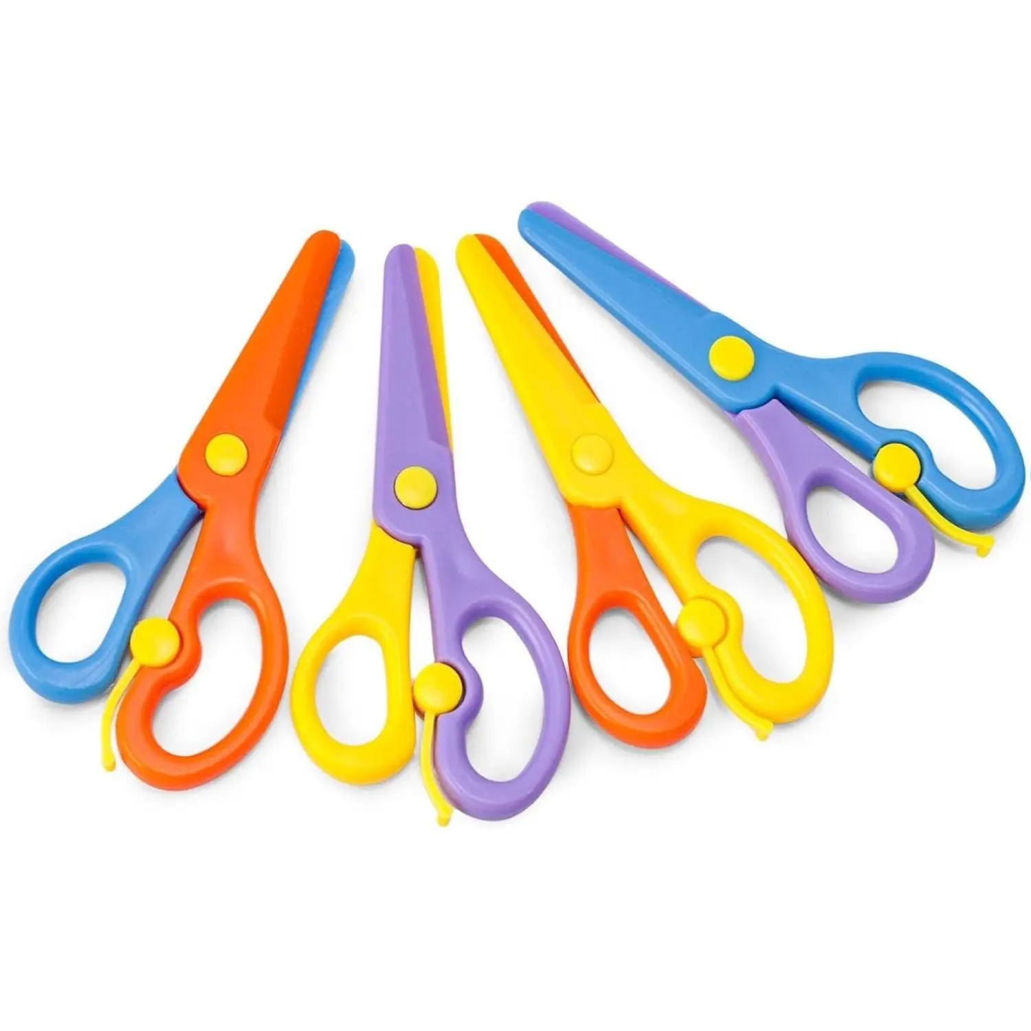 4‑Pack Kids Safety Scissors – Blunt Tip Training Scissors with Anti‑Pinch Design for Toddler Hand‑Eye Coordination, Paper Crafts & Back‑to‑School Activities cute  school  supplies school  supply  shopping