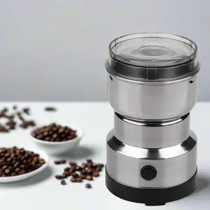 Household Small Coffee Bean Grinder, Electric Grinder- Ultrafine Grain Stainless Steel