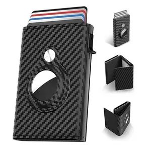 Never Lose Your Wallet Again – This Slim, Genuine Leather AirTag Wallet Features RFID Blocking, a Pop-Up Card Mechanism, and Ample Space for 14 Cards, Cash, and ID, All in a Minimalist Design Built for Modern Men