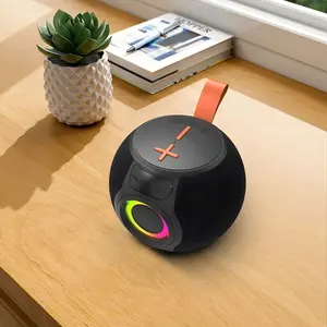 Release Portable Wireless Bluetooth Speaker with Loud Stereo Sound RGB Lights Fabric Design TWS Pairing IPX5 Waterproof 1200mAh Battery for Outdoor Beach Party Home Gift Audio Black Nightlight LED Vibrant Alexa Speaker subwoofer dance Smartphone natural