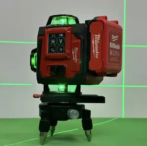 Milwaukee Green Laser Box Level Set  For Construction Layout And Alignment Professional Measuring Tool kit