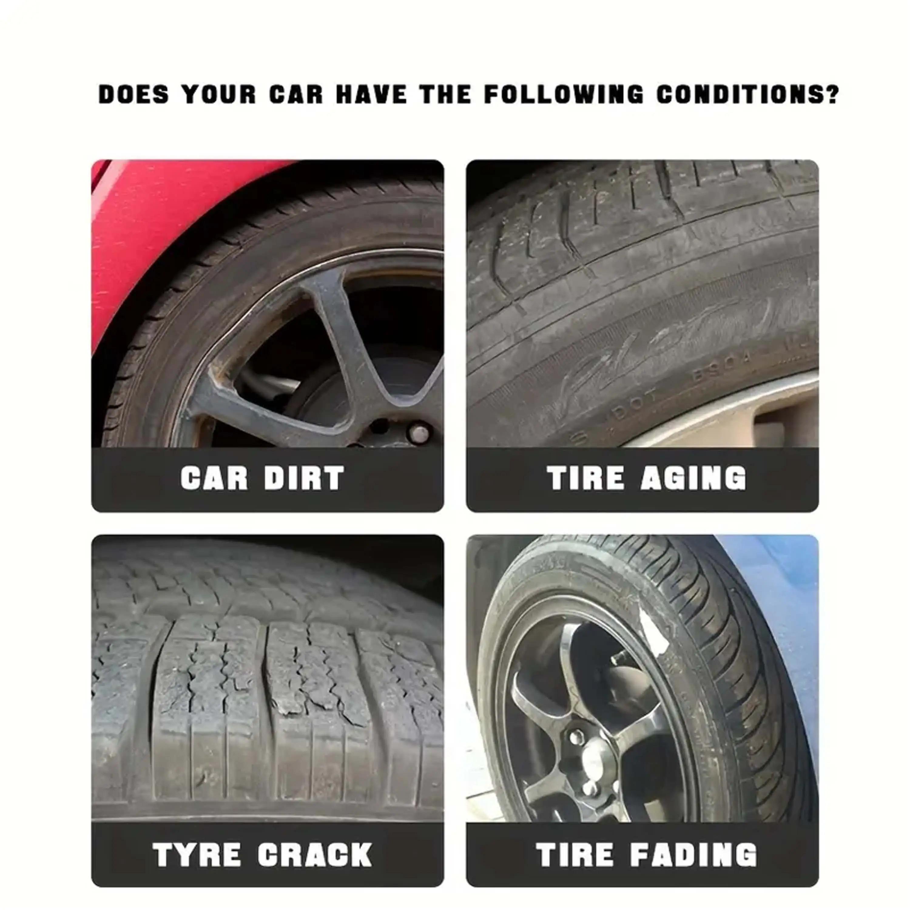 Tire Maintenance Coating Paste - Durable Protection & Plastic Component Brightener Long-lasting protective coating, anti-aging, tire protection